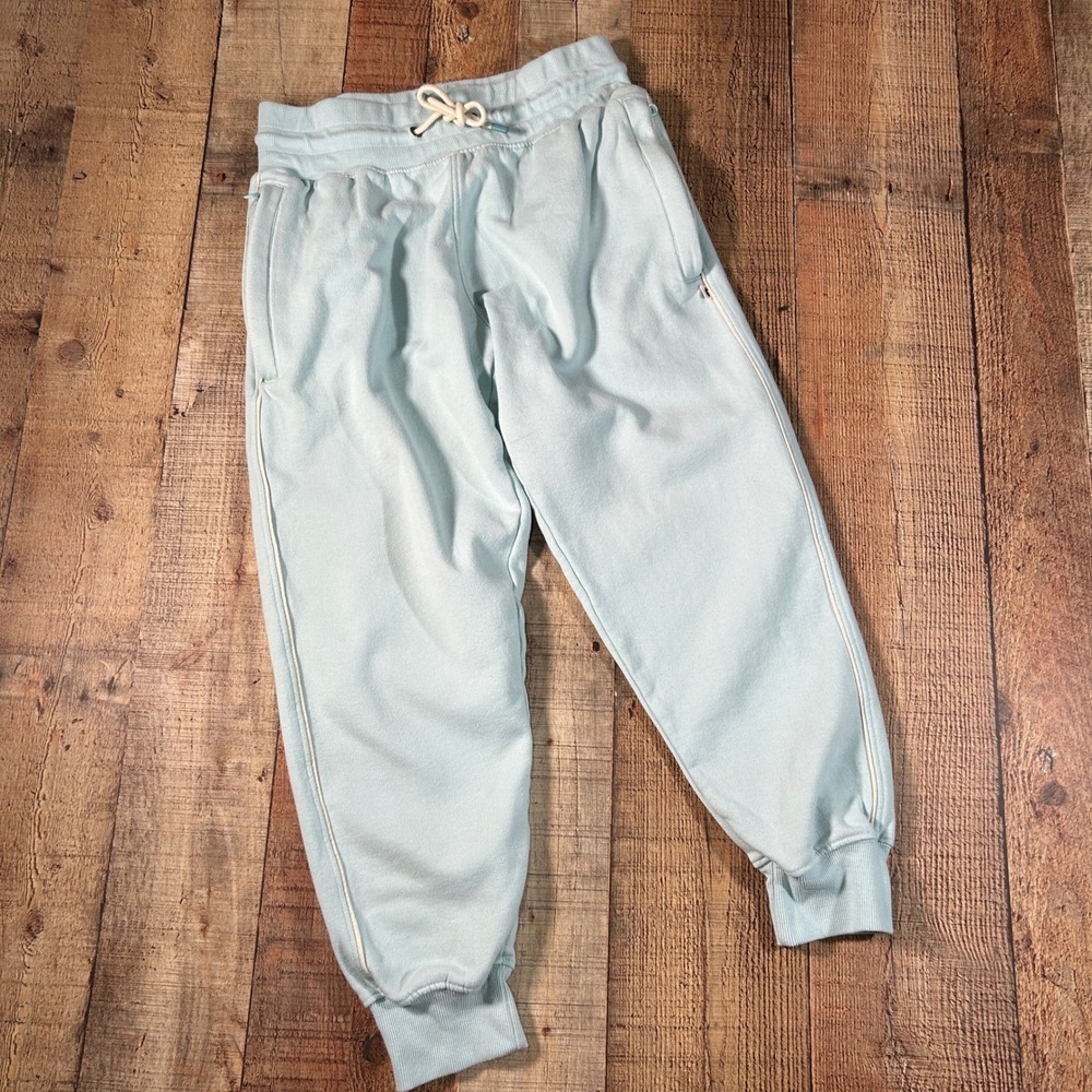 Cotopaxi Light Blue Organic Cotton Fleece Joggers Sweatpants Zip Pocket Medium